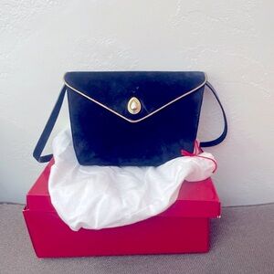 Salvatore Ferragamo Blue Suede crossbody bag